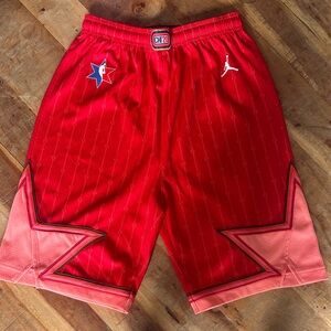 Jordan NBA  Chicago 2020 All-Star Edition Swingman youth Shorts Red Baggy